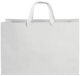 Kağıt Torbalar 100 Beyaz Kraft Alışveriş Beyaz Şerit Kolları 16 x 6 x 12 1/2 H, Alışveriş Çantaları, Kraft Çantalar ve Hediyelik