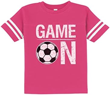 Tstars-Oyun Başladı! Hediye için Futbol Lover / Oyuncu Toddler Jersey T-Shirt
