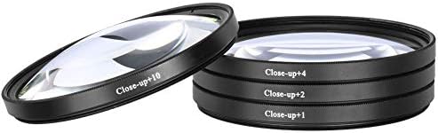 77mm Close-Up Filtre Seti (+1, 2, 4 ve +10 Diyoptri) Nikon COOLPİX P1000 16.7 Dijital Kamera için