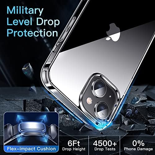 CASEKOO Crystal Clear iPhone 13 Mini kılıf için Tasarlanmış, [Sararma Değil] [Askeri Damla Koruma] Darbeye Koruyucu Telefon