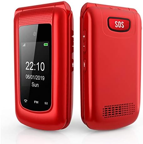 Uleway Unlocked Flip Telefon 3G SOS Düğmesi Kıdemli Flip Telefonlar Unlocked 2.4 Ekran Kullanımı kolay Temel Cep Telefonu Yaşlılar