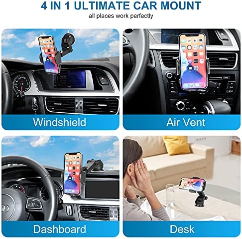 HuaHengHT araç Telefonu Tutucu Dağı Süper Istikrarlı Vantuz Evrensel Eller-Serbest Cep Telefonu Tutucu için Dashboard Cam Hava