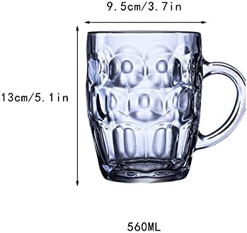 Bira bardağı bira bardağı Saplı 19 Ons Cam SteinsTraditional bira bardağı Gözlük Seti Mükemmel Kahve Günlük içme bardakları