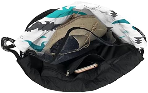 Sevimli Dinozor İpli Sırt Çantası, Unisex için Ayakkabı Bölmeli Spor Spor Çantası
