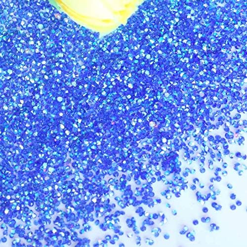 Pukıdo 1.1 mm 1440 adet AB Renk Cam Tiny Pixie tozlar Kristal 3D Tırnak Rhinestones Dekorasyon Kristal Pixie DIY E7004- (Renk: