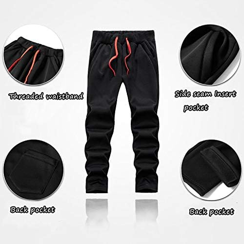UXZDX Erkekler Eşofman Kış Giysileri 2 Adet Set Hoodies ve Pantolon Seti Adam Kürk Astarlı Sıcak Spor Giyim koşu Takım Elbise