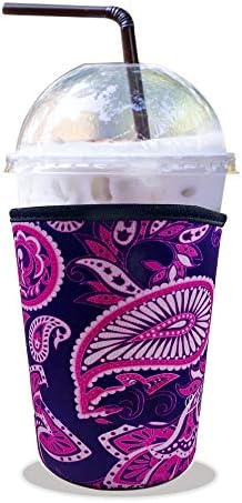 Soğuk İçecekler için PuFıvewr Yeniden Kullanılabilir Buzlu Kahve Fincanı İzolatör Kovanı ve Starbucks Kahve, McDonalds, Dunkin