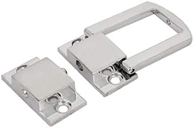 X-DREE Toolbox Hediye Kutusu Toka Mandalı Yakalamak Geçiş Hasp Gümüş Ton 30mm x 23mm x 6mm(Caja de herramientas Caja de regalo