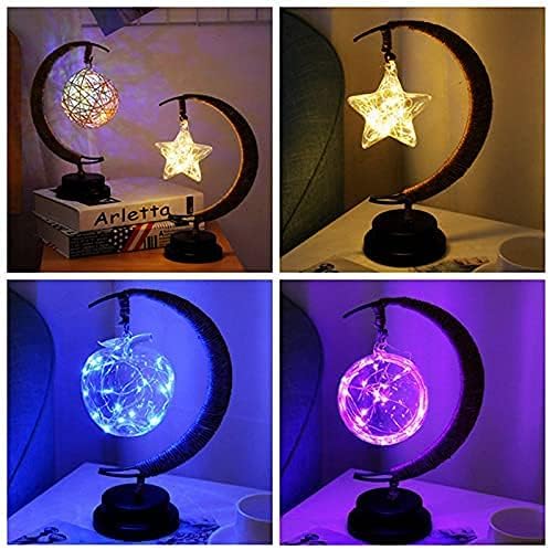 Büyülü Ay Lambası, Büyülü LED Galaxy Lambası, Asılı El Dokuması Gece Lambası Masa Lambası, Ev Dekorasyonu için Tatil Anma Hediyesi