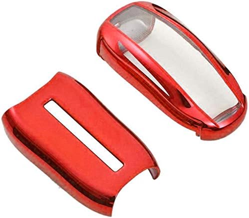 Royalfox Renkli TPU solft Akıllı Uzaktan Anahtar Fob vaka Tam Kapak fit için Tesla Model x/Model s/Model 3 (kırmızı)
