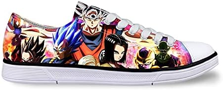 Süper Saiyan Turnuvası Güç Goku Anime Unisex Yetişkin Tuval Düşük Üst Sneaker Dantel-up Klasik rahat ayakkabılar