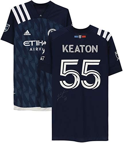 Keaton Parks New York City FC İmzalı Maç-2020 MLS Sezonundan 55 Donanma Forması Kullanıldı-İmzalı Futbol Formaları