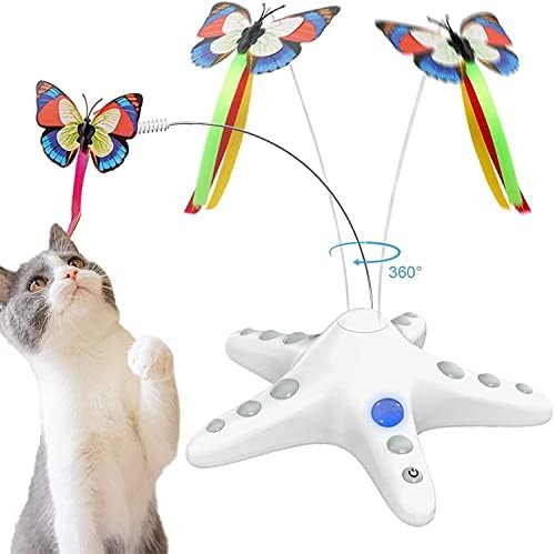 HAOKTSB Otomatik Besleyiciler 3L Kedi çeşme ile led ışık pompası Interaktif Kelebek Kedi oyuncak Sensörü Anahtarı ile Köpek