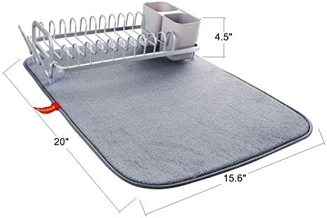 Alüminyum Kompakt bulaşık kurutma rafı ile kurutma matı Gereçler Kase Cam Tutucu, basit Mutfak Bulaşıklık Sayacı Yerden Tasarruf