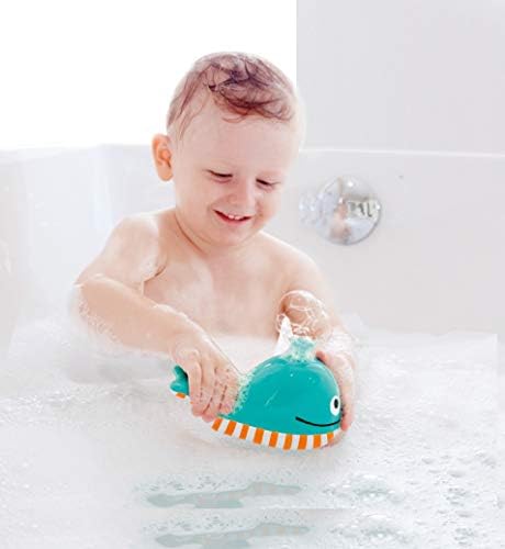 Hape Bubble Blowing Whale | Baby Squirt Toy for Bath Time Play, Mavi, L: 5,7, W: 3,5, H: 3,5 inç