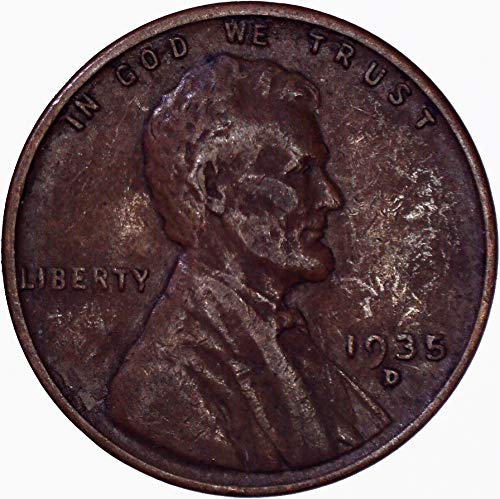 1935 D Lincoln Buğday Cent 1C Çok İnce