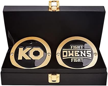 WWE Otantik Giyim Kevin Owens Şampiyonası Çoğaltma Başlık Kemer Yan Plaka Kutu Seti
