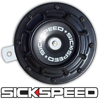 Sickspeed Siyah Süper Loud Tek Elektrikli Patlama Sesi Boynuz için Araba/Kamyon/SUV 12 V P2 için Nissan Rogue