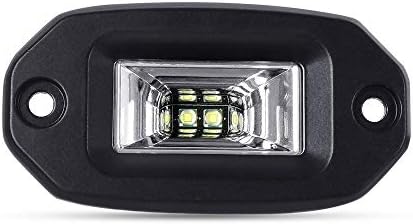 Auokay 20 W Beyaz 6000 K Gömme Montaj LED Pod ışık Sel İş Işık Bar Sürüş Koşu Sis Aydınlatma Su Geçirmez 2 Paketi