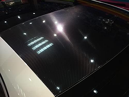 HHF Araba Çıkartmaları 1 adet 20 cm x 100/200. 500 cm DIY Araba Tuning Bölüm Sticker Araba Styling Parlak Siyah 5D Karbon elyaflı