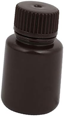 X-DREE 25ml Plastik Vidalı Kapak Dar Ağız Silindirik Reaktif Depolama Şişesi Kahverengi (Botella de almacenamiento de reactivo