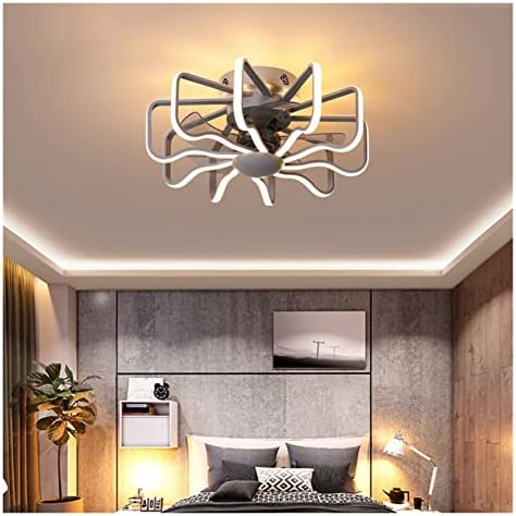 YIBANG-DZSW Bladeless tavan vantilatörü ışık İskandinav Dekor LED tavan vantilatörü ışıkları Uzaktan Kumanda yatak odası dekoru
