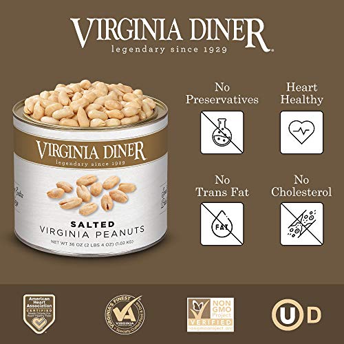 Virginia Diner-Gurme Doğal Ekstra Büyük Tuzlu Virginia Fıstığı, 36 Ons