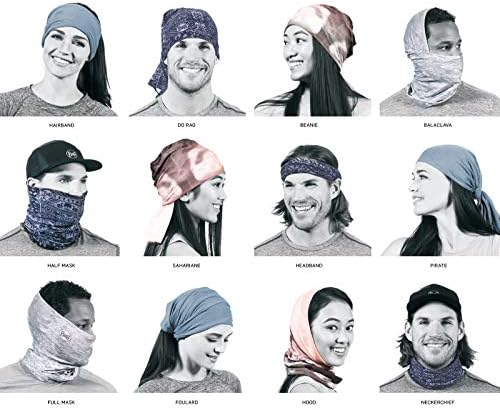BUFF Yetişkin CoolNet UV + Çok Fonksiyonlu Şapkalar ve Yüz Maskesi, Katı ve Desenli Tasarım