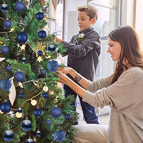 ILLUMİNEW 100 Pcs Noel Top Süsler, Kırılmaz Noel Süsler Set, Noel Mevsimsel Dekoratif Kolye için Noel Ağacı Parti Tatil Kapalı