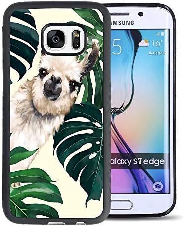 Alpaka Monstera Samsung Galaxy S7 Kenar Telefon kılıfı Siyah TPU Kauçuk Koruyucu Cep Telefonu kılıfı için Samsung Galaxy S7