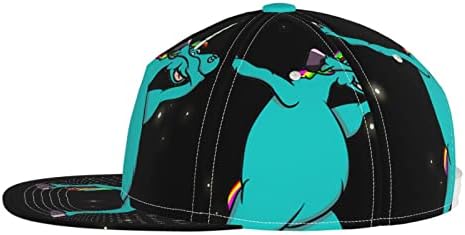Kinsedy Unisex Mavi At Dabbing 3D Baskılı Snapback Hip Hop Düz Dil Şapka Ayarlanabilir Beyzbol Kapaklar için Açık Spor