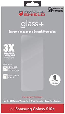 ZAGG Görünmez Cam + Ekran Koruyucu-Samsung Galaxy S10e için Üretilmiştir-Aşırı Darbe ve Çizilmeye Karşı Koruma-Kolay Uygulanır-Kesintisiz