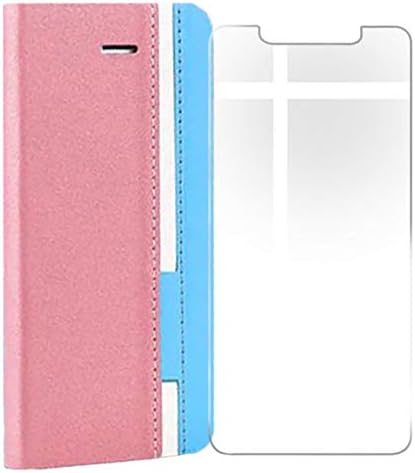 KJYF ıçin Oppo Realme C21 Cüzdan Kılıf + Temperli Cam Ekran Koruyucu, Flip Folio Deri Cep Telefonu Kapak ıle Kredi kartı tutucu
